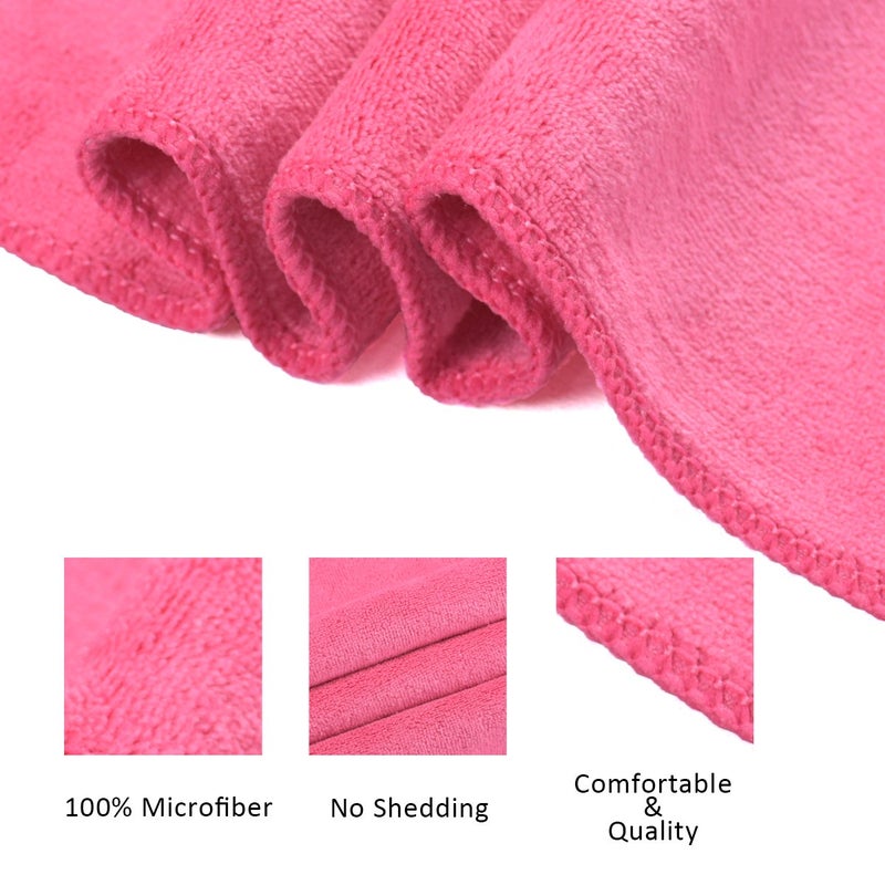 JML Microfiber Towels, Bath Towel Sets (6 Pack, 27" x 55") - Extra Absorbent, Fast Drying, Multipurpose for Bath, Swimming, Fitness, Sports, Yoga, Dark Blue/Green/Pink - Image 3